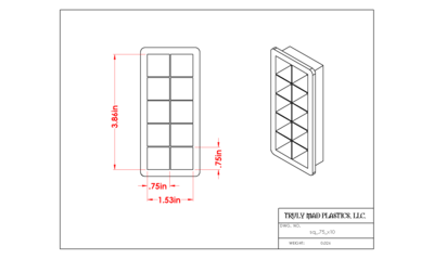 Square .75" (Cuts 10)
