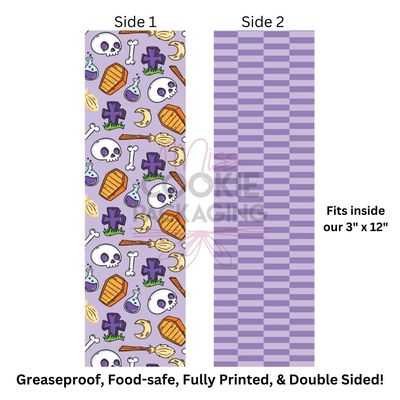 Greaseproof Backer Purple Halloween Pattern