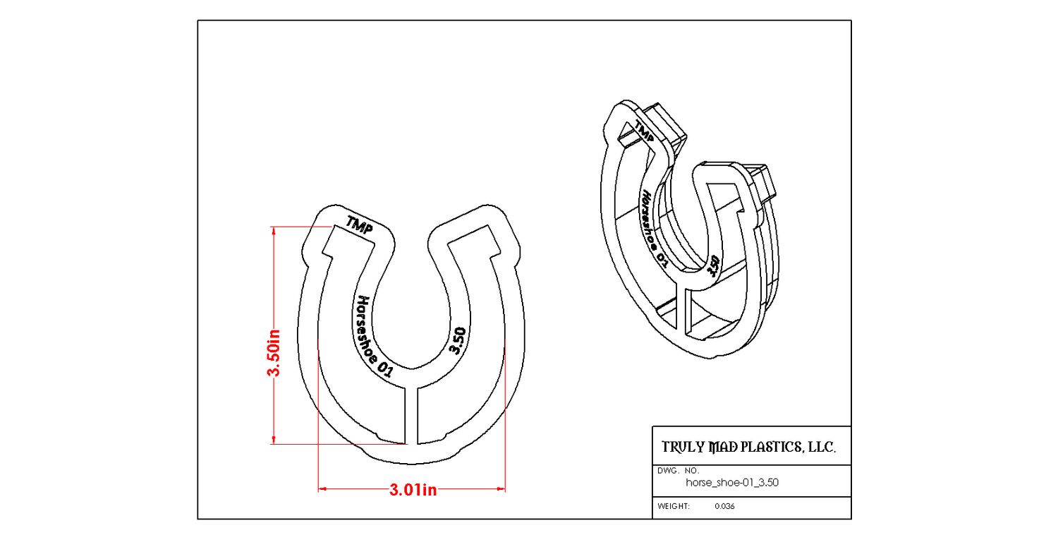 Horse Shoe 01, Size: 3.50&quot;