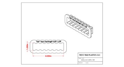 Wavy Rectangle (4.00" x 1.00")