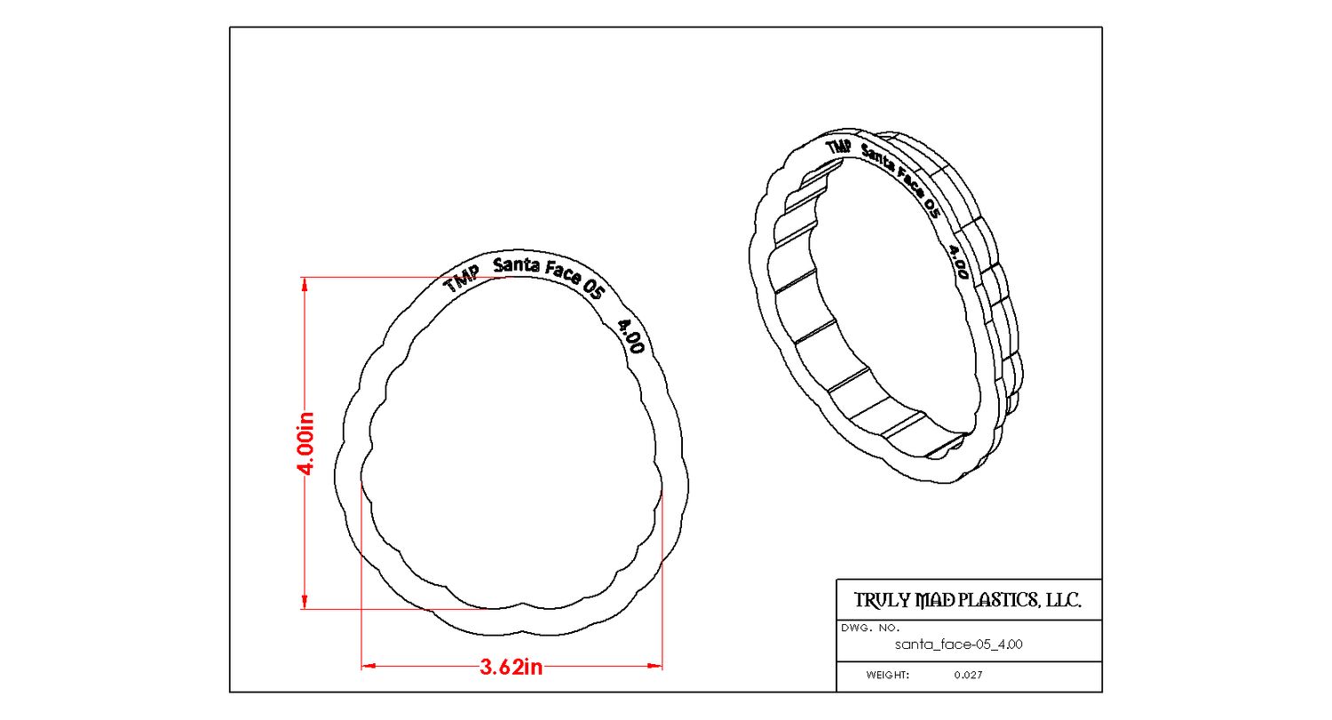 Santa Face 05, Size: 4.00&quot;