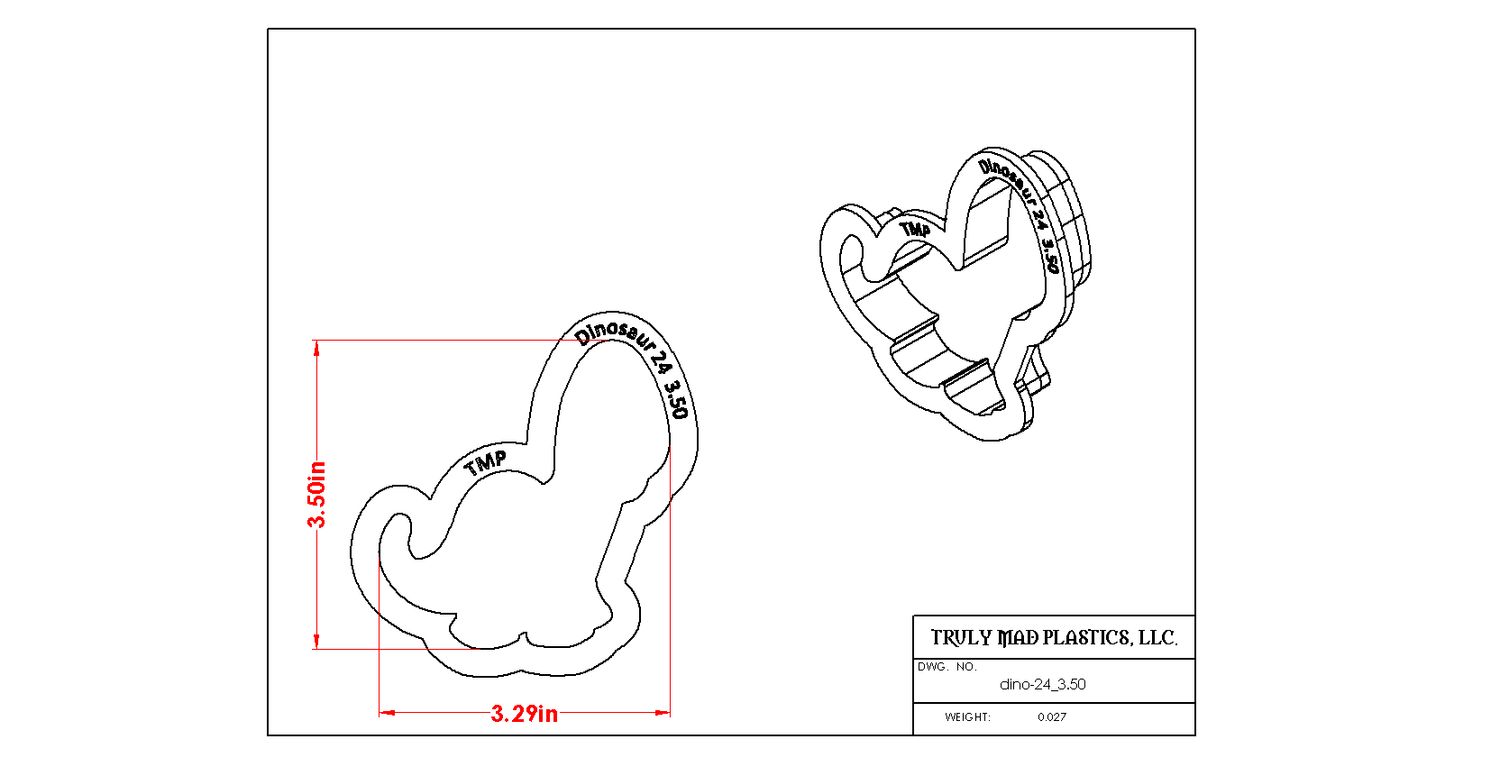 Dino 24 Dinosaur, Size: 3.50&quot;