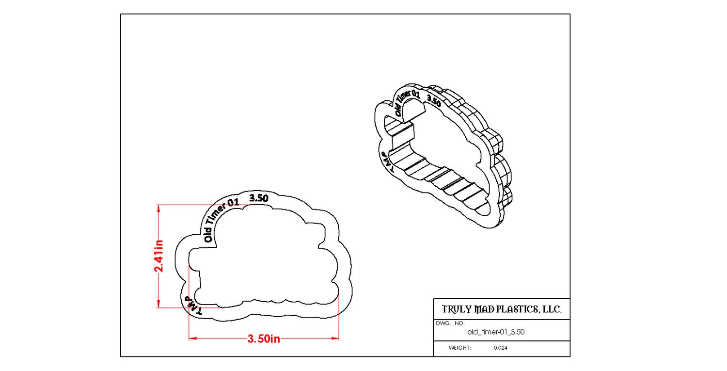 Old Timer 01, Size: 3.50&quot;