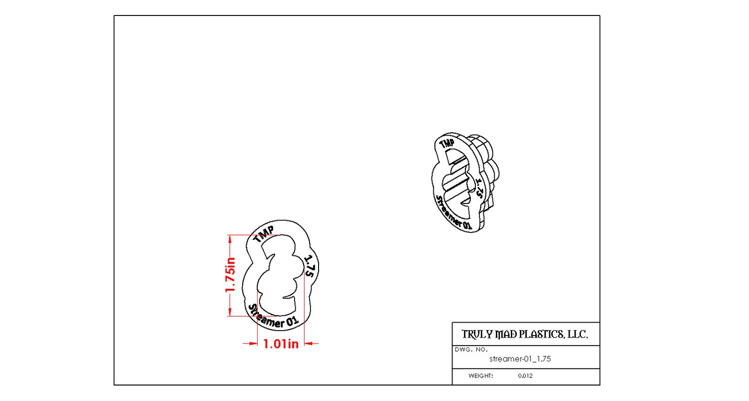 Streamer 01, Size: 1.75&quot; (Mini)