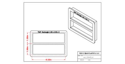 Rectangle 1.50" x 4.50" (cuts 2)