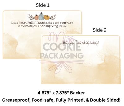 Greaseproof Backer / Heart Full of Thanks