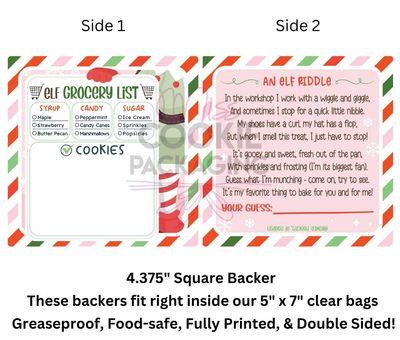 Greaseproof Backer / Elf Grocery List