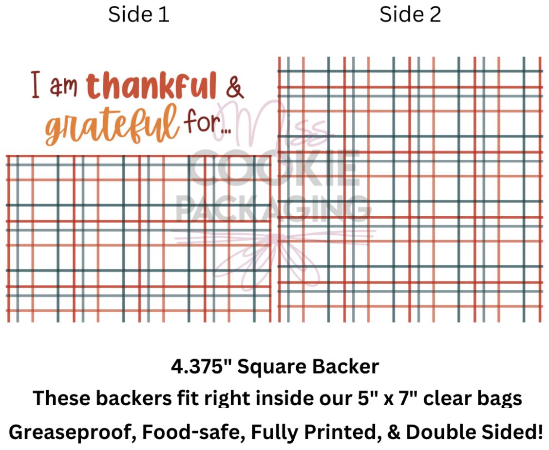 Greaseproof Backer / Thankful &amp; Grateful (10 pack)