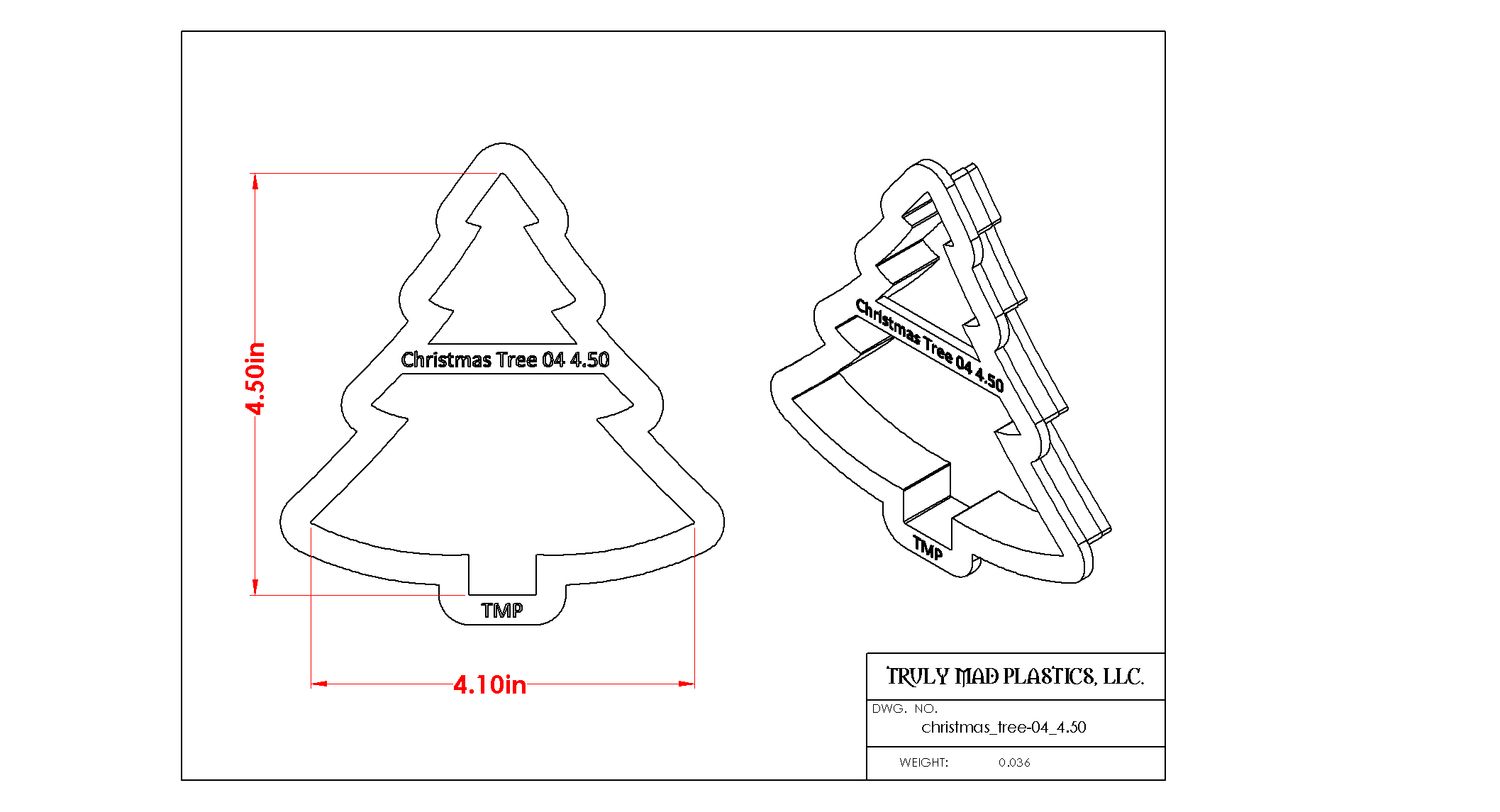Christmas Tree 04, Size: 4.50&quot;
