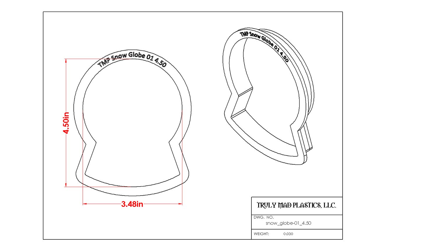 Snow Globe 01, Size: 4.00&quot;