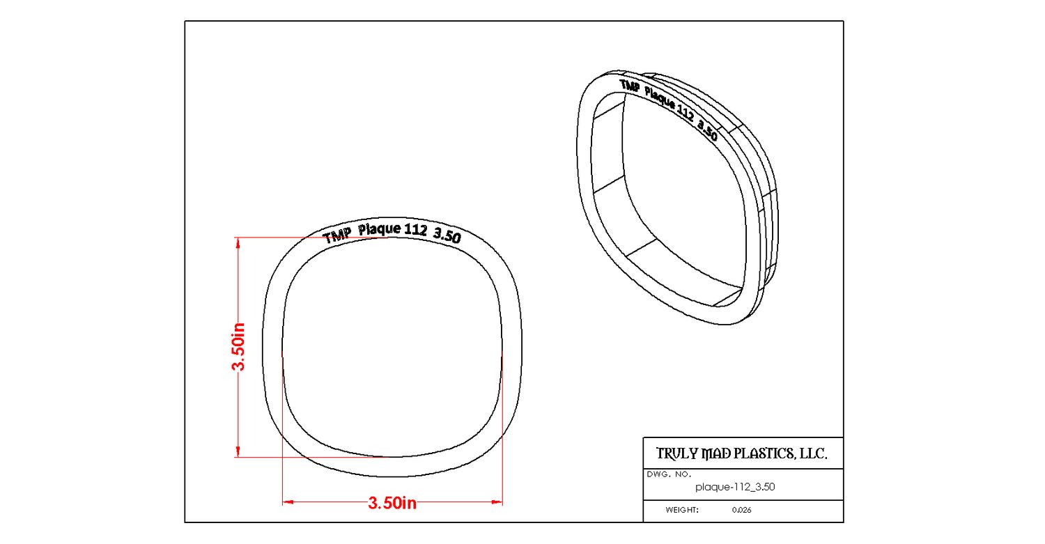 Plaque 112, Size: 3.50"