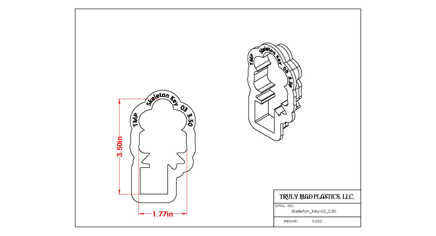 Skeleton Key 03, Size: 3.50&quot;