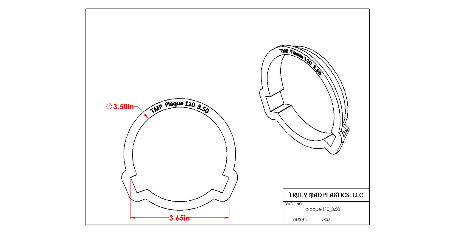 Plaque 110, Size: 3.50&quot;