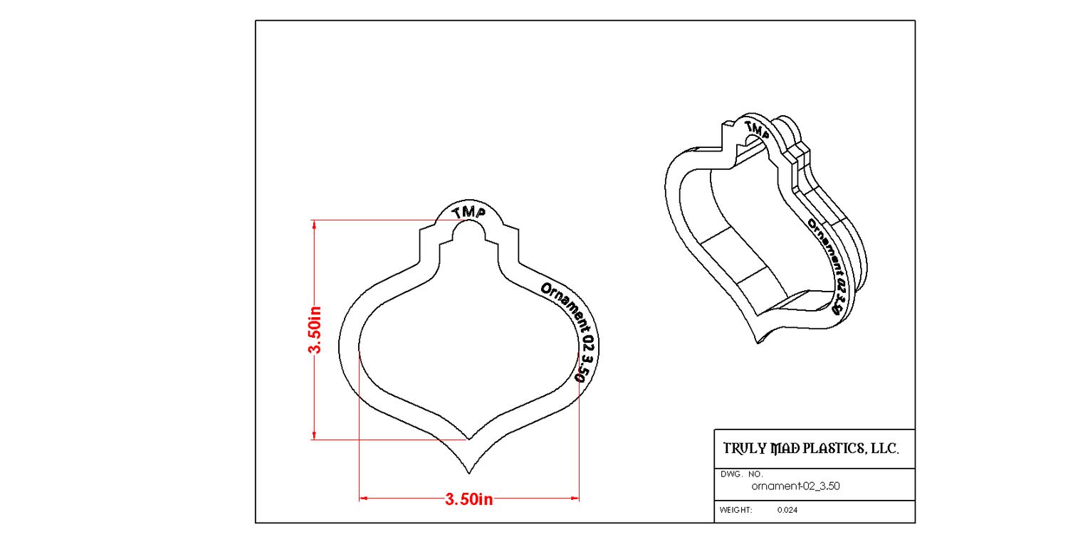 Ornament 02, Size: 3.50&quot;
