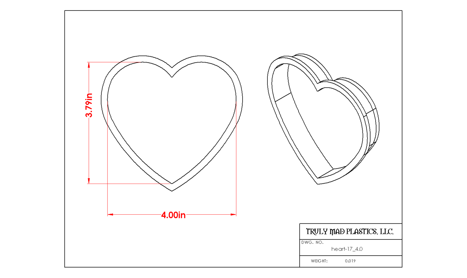 Heart 17, Size: 4.00&quot;