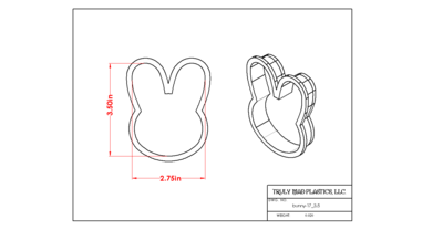 Easter Set 01 (Bunny 17 3.5" &amp; For Peeps Sake 01 4.0")