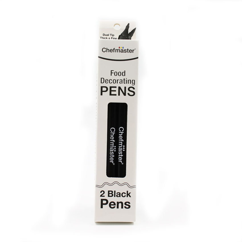 Chefmaster Food Decorating Pens - 2 Black Pens
