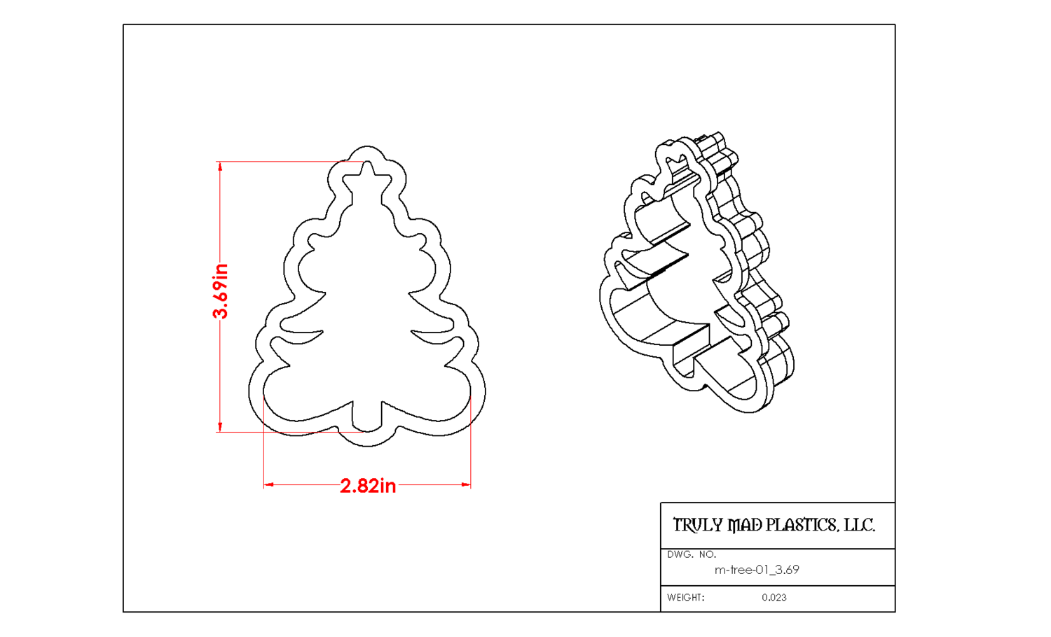 M-Tree 01 (Christmas Tree), Size: 3.69&quot;