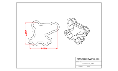 Circus Cannon 01, Size: 3.44&quot;