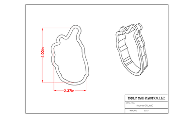 Feather 09, Size: 4.00&quot;