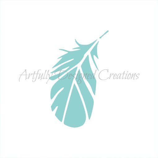 AD Blyss Small Feather Stencil