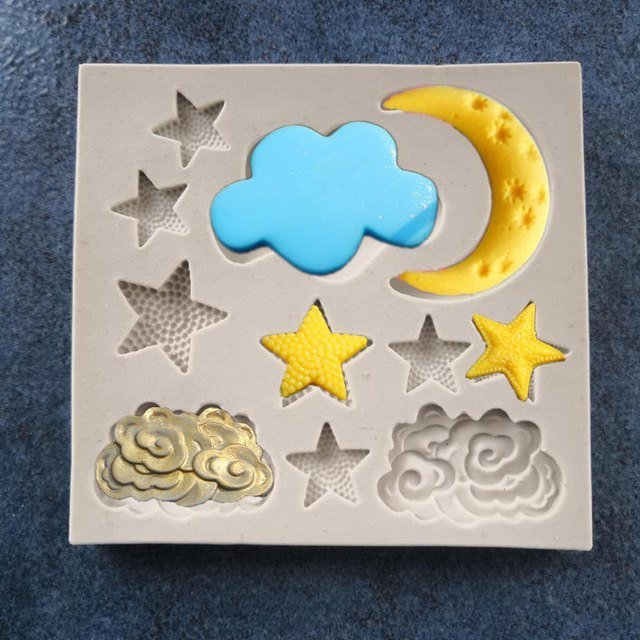 Moon/Clouds  Silicone Mold