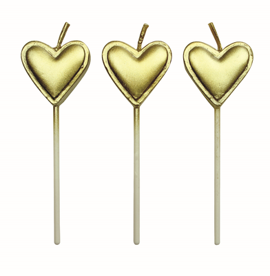 PME 8 Gold Heart Candles
