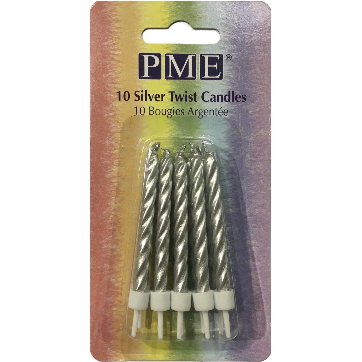 PME 10 Silver Twist Candles