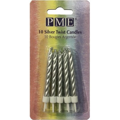 PME 10 Silver Twist Candles
