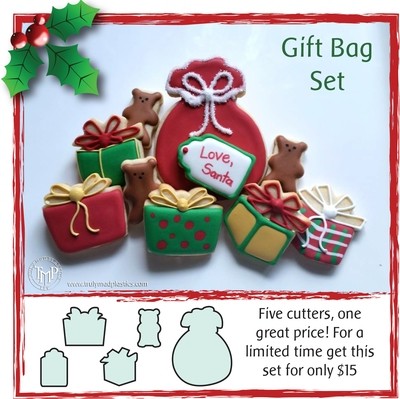 Christmas Gift Bag Set (Santa Sack, mini gift box 01, mini gift box 02, mini gift tag, mini bear 04_1.50)