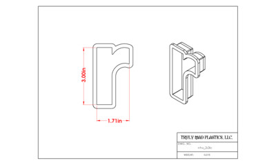 Helvetica &quot;r&quot; lower case 3.0&quot;