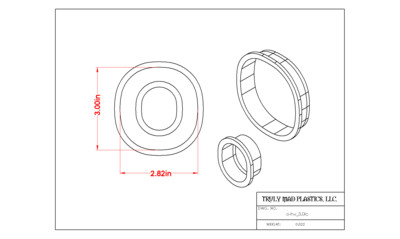 Helvetica &quot;o&quot; lower case 3.0&quot;