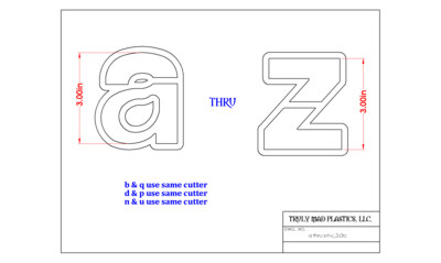 Complete Helvetica Set Lower Case 3.0&quot;