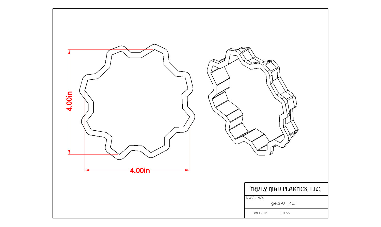 Gear 01 4.0&quot; / Tractor Wheel