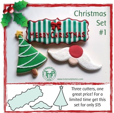 Christmas Set 1 (Plaque 44 5.50&quot;, Santa Nose 01, Tree 02)