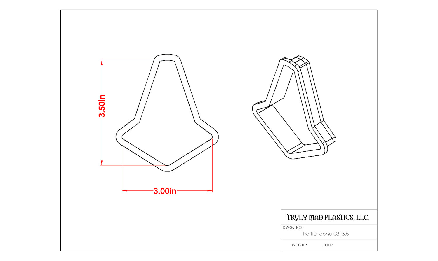 Traffic Cone 03 3.5&quot;