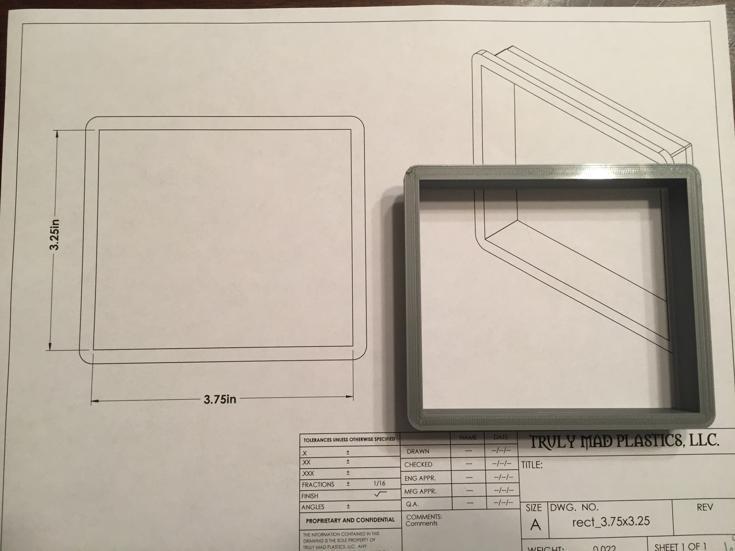 Rectangle 3.75&quot; x 3.25&quot;
