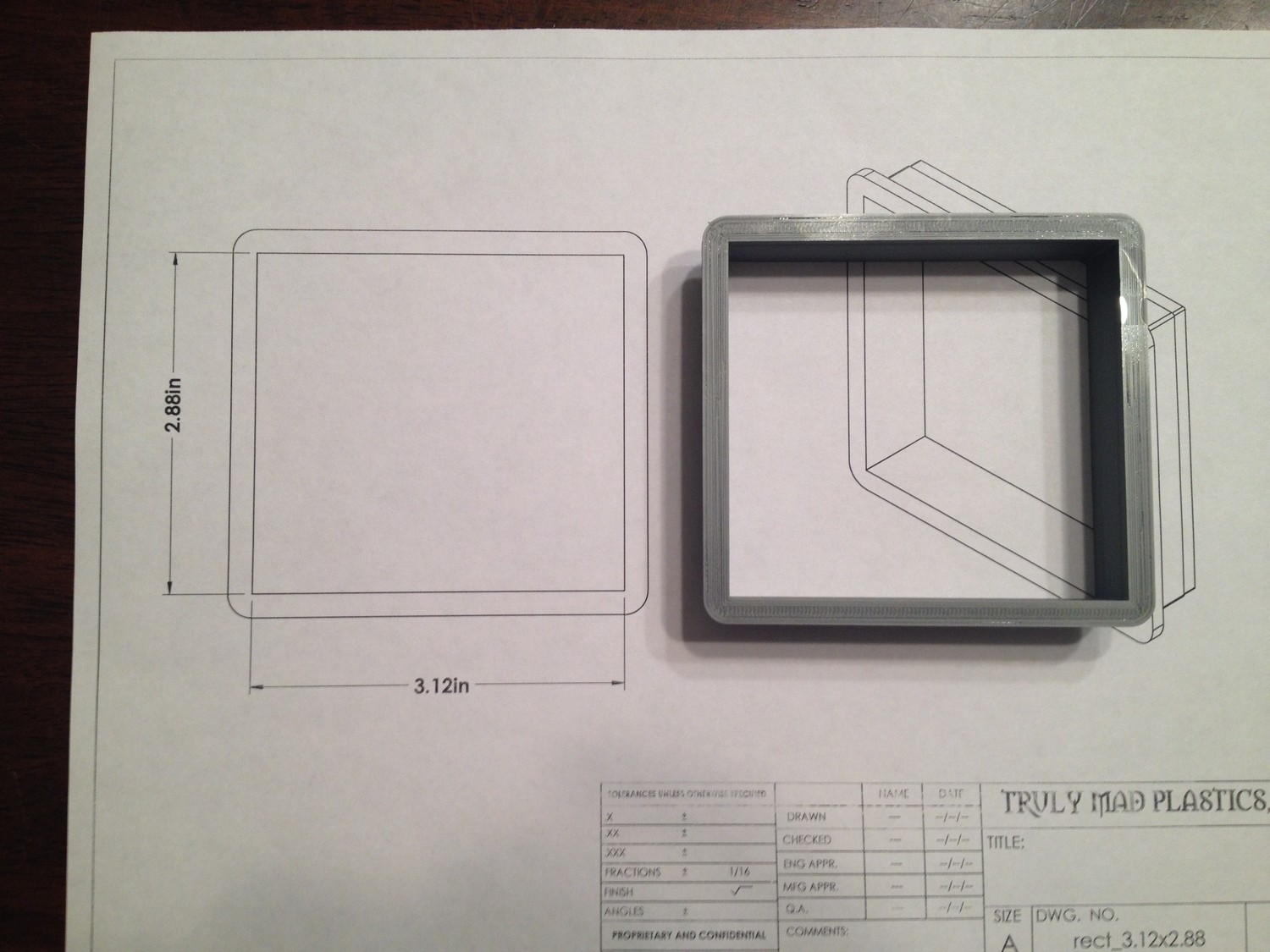 Rectangle 3.10&quot; x 2.88&quot;