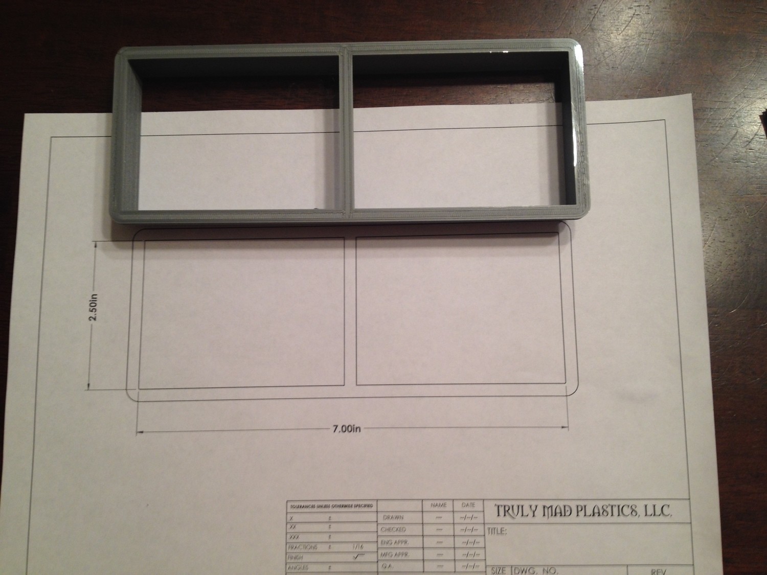 Rectangle 7.00&quot; x 2.50&quot;