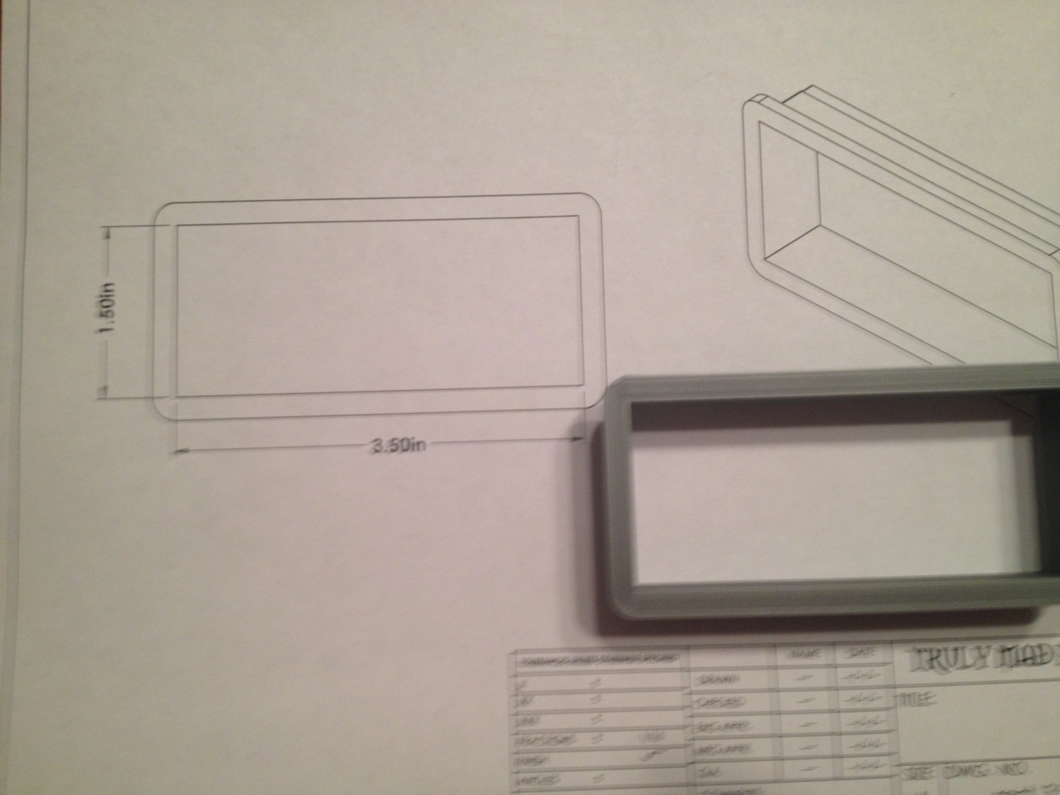 Rectangle 3.50&quot; x 1.50&quot;