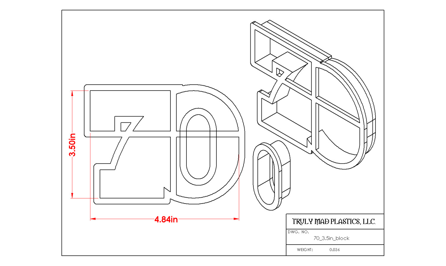 70 Combined Block 3.5&quot;