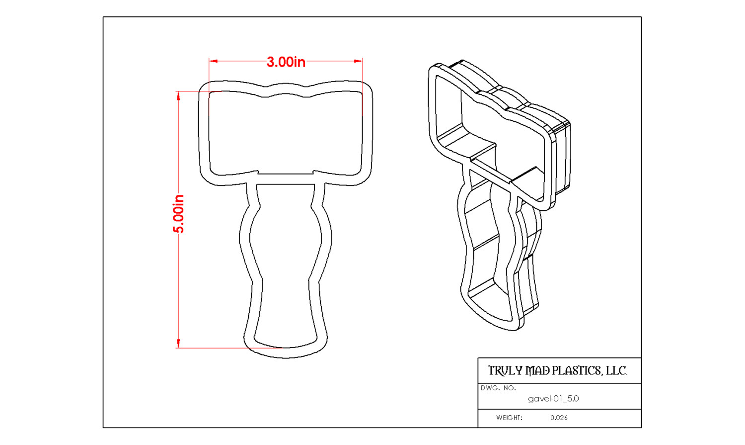 Gavel 01 (5.0")