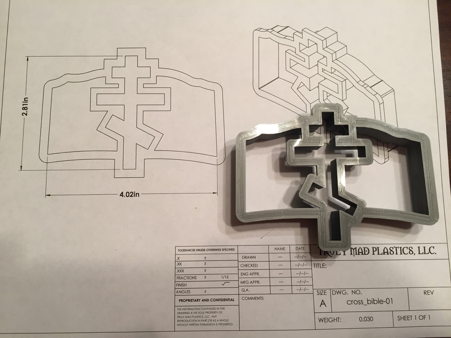 Cross/Bible (Cross just scores the top of the dough)