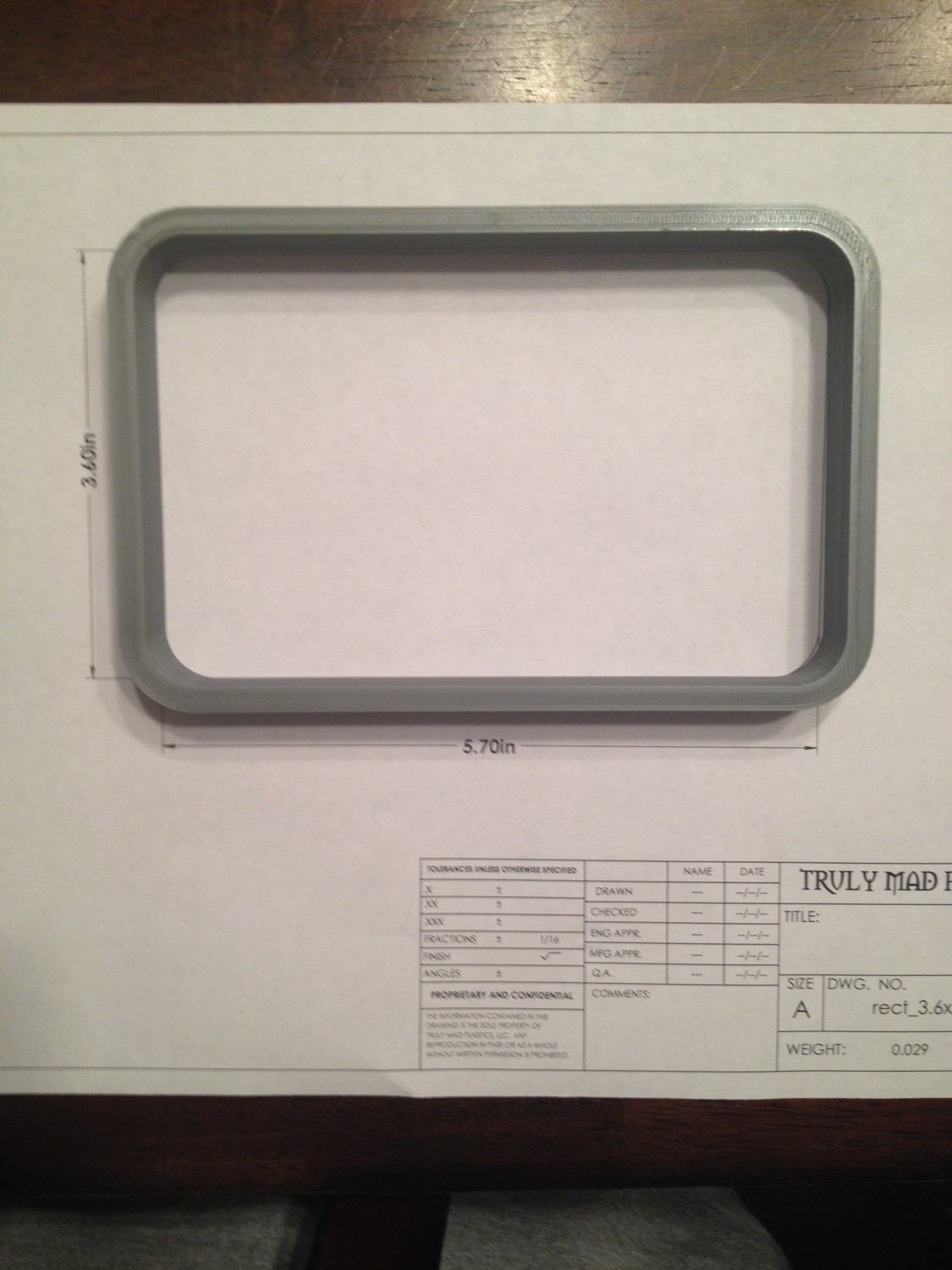 Rectangle 3.60&quot; x 5.70&quot; (rounded corners)