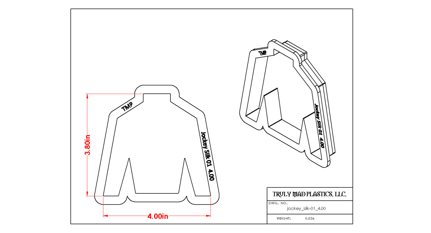 Jockey Silk 01, Size: 4.00"