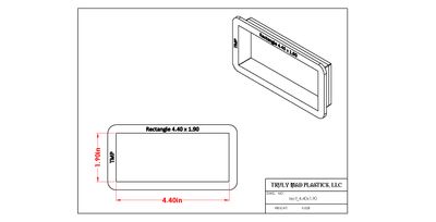 Rectangle 4.40" x 1.90"