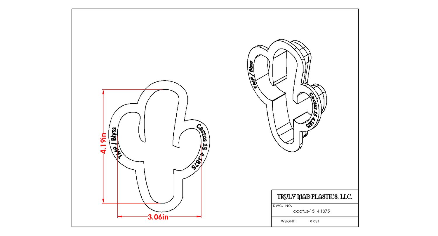 Cactus 15, Size: 4.188"