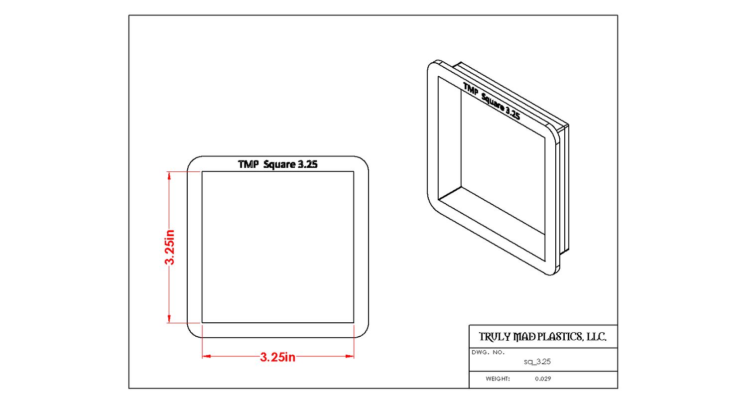Square 01, Size: 3.25"