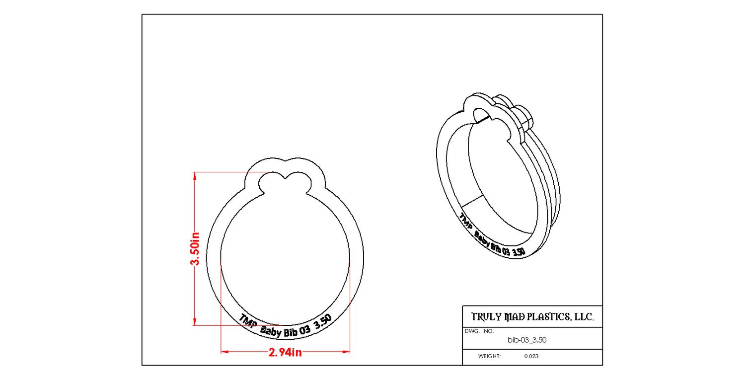 Baby Bib 03, Size: 3.50"