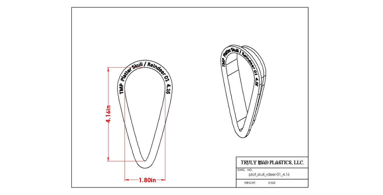Platter Skull/Reindeer 01